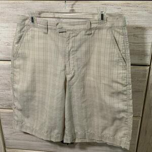 Patagonia Men's Plaid Shorts Size 32 Beige 10" Inseam Preppy Golf
